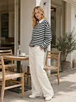 private label striped sweatshirt